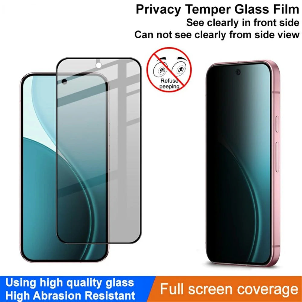 IMAK For Google Pixel 11 Pro / 11 / 10 Pro / 10 / 9 Pro / 9 Privacy Screen Protector Anti Peep Tempered Glass Film (Fingerprint Unlock) - 3