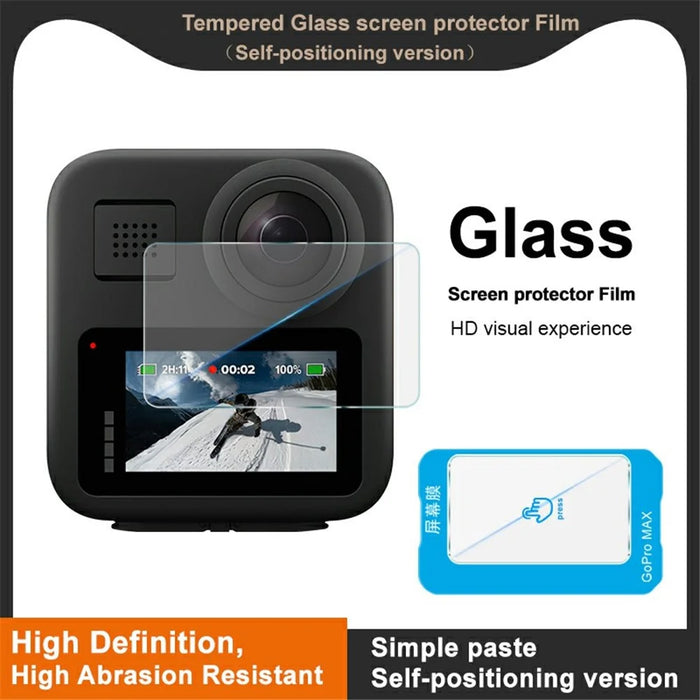 IMAK For GoPro Max Clear Tempered Glass Screen Protector with Self Positioning Frame - 3