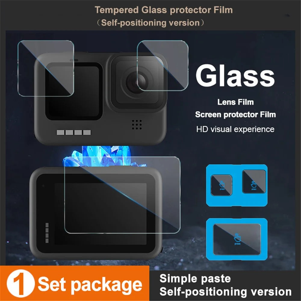 IMAK For GoPro Hero 12 Black Tempered Glass Screen Protector + Lens Film Set with Self Positioning Frame - 2