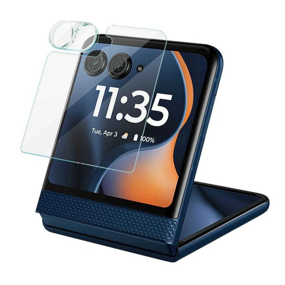 IMAK For Motorola Razr 70 (Razr 2026) / Razr 60 (Razr 2025) Camera Lens Film+Tempered Glass Rear Screen Protector - 1