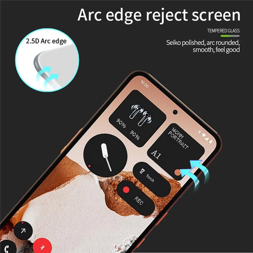 PINWUYO For Nothing CMF Phone 2 Pro Tempered Glass Film  JK Series-2 9H Full Screen Protector - Black - 2