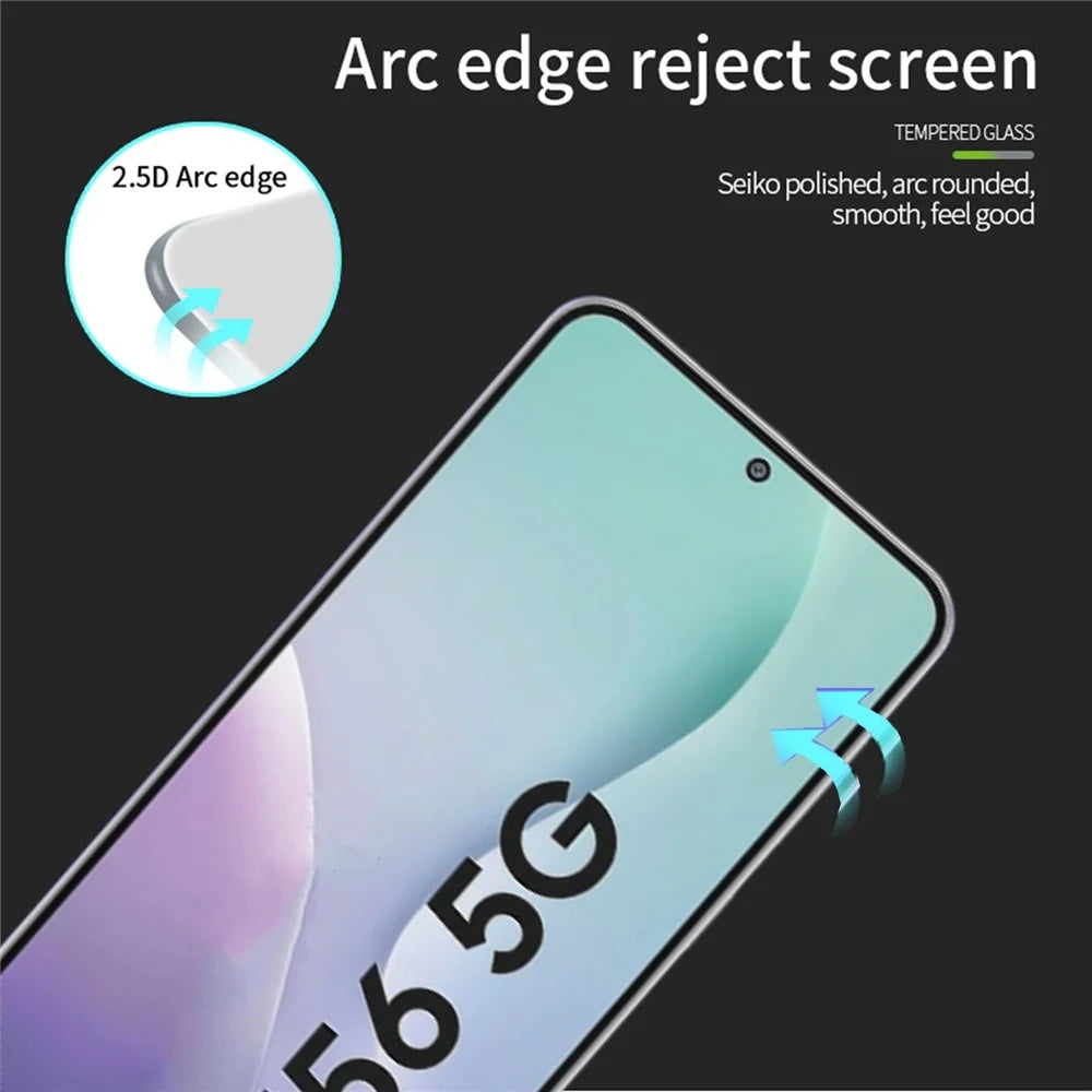 PINWUYO For Samsung Galaxy M56 5G Tempered Glass Film  JK Series-2 9H Full Screen Protector - Black - 2