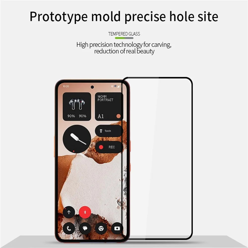 MOFI For Nothing CMF Phone 2 Pro Screen Protector  9H Full Glue Full Coverage High Aluminum-Silicon Glass Film - Black - 3