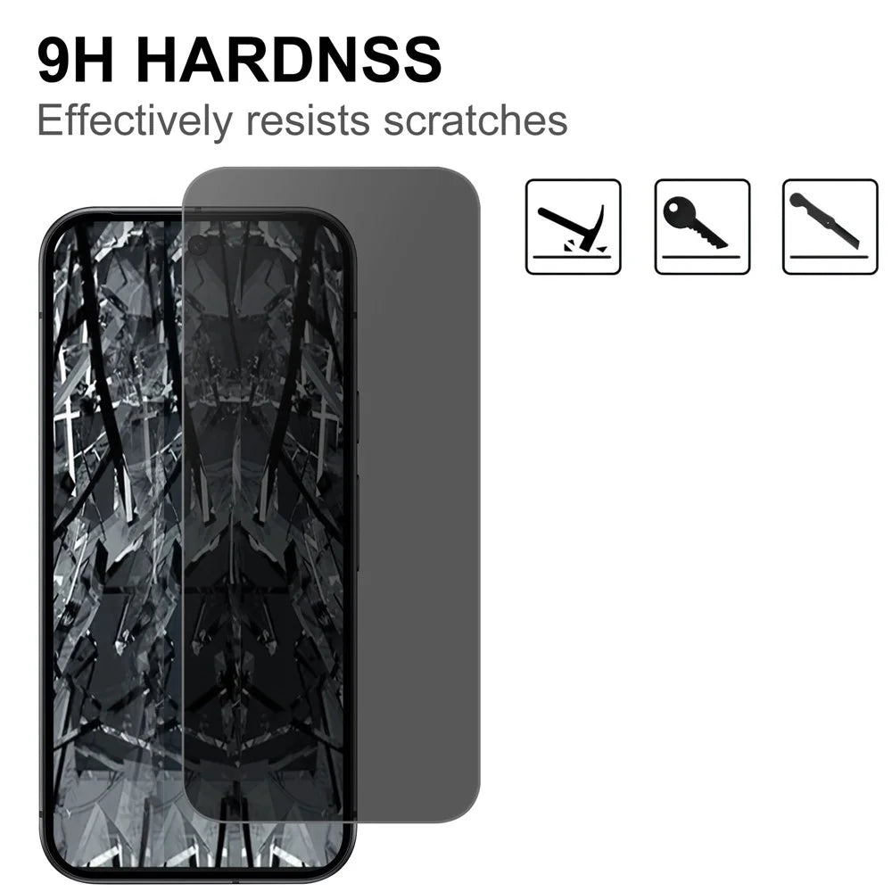 For Google Pixel 10 Pro / 10 / 9 Pro / 9 Tempered Glass Screen Protector 2.5D Arc Edge Anti-Spy Film - 3