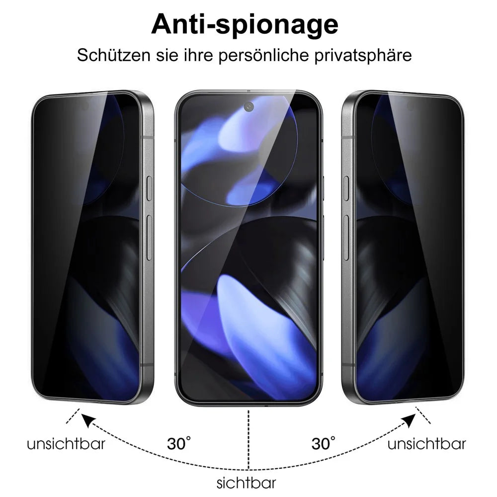 For Google Pixel 10 Pro / 10 / 9 Pro / 9 Tempered Glass Screen Protector 2.5D Arc Edge Anti-Spy Film - 5