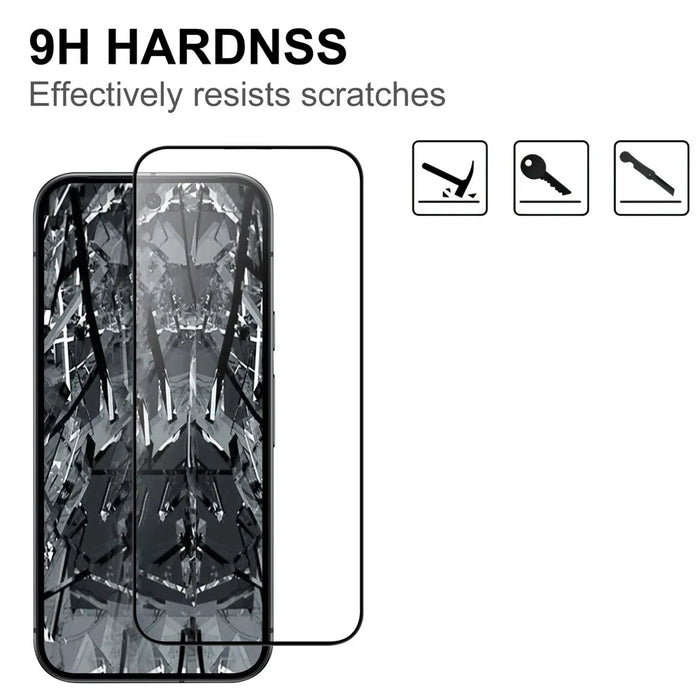 For Google Pixel 10 Pro XL AGC Tempered Glass with Black Edge Full Glue Full Coverage Screen Protector - 3