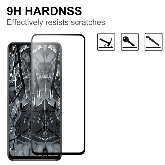 For Motorola Moto G56 5G AGC Tempered Glass with Black Edge Full Glue Full Coverage Screen Protector - 3