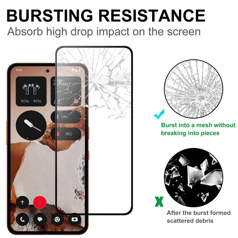 For Nothing CMF Phone 2 Pro AGC Tempered Glass with Black Edge Full Glue Full Coverage Screen Protector - 4