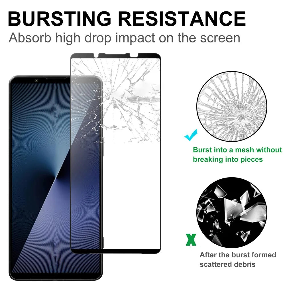 For Sony Xperia 1 VII AGC Tempered Glass with Black Edge Full Glue Full Coverage Screen Protector - 4
