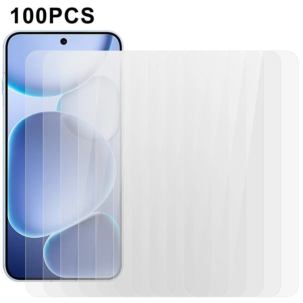 100Pcs For Oppo Find X8s 5G Screen Protector Anti-Scratch Tempered Glass Film (No Package, with Wipes Set, Dust-absorber, Guide Sticker) - 1
