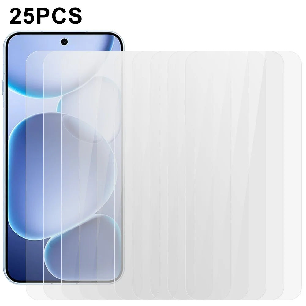 25Pcs For Oppo Find X8s 5G Screen Protector Tempered Glass High Definition Film (No Package, with Wipes Set, Dust-absorber, Guide Sticker) - 1