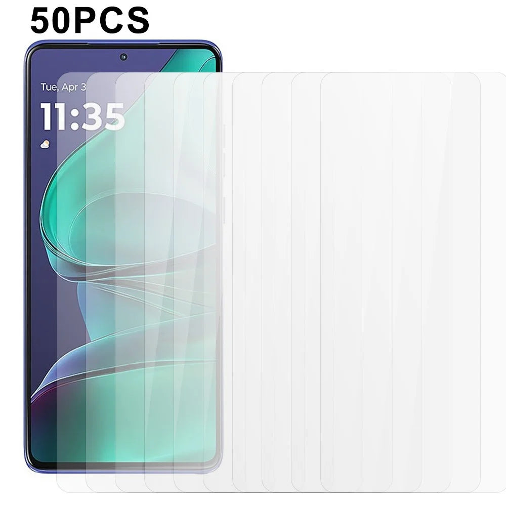 50Pcs Screen Protector for Motorola Moto G Stylus 5G (2025) / vivo iQOO Z10 5G Full Glue Tempered Glass Clear Screen Film (No Package, with Wipes Set, Dust-absorber, Guide Sticker) - 1
