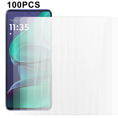 100Pcs Screen Protector for Motorola Moto G Stylus 5G (2025) / vivo iQOO Z10 5G Anti-Scratch Tempered Glass Film (No Package, with Wipes Set, Dust-absorber, Guide Sticker) - 1