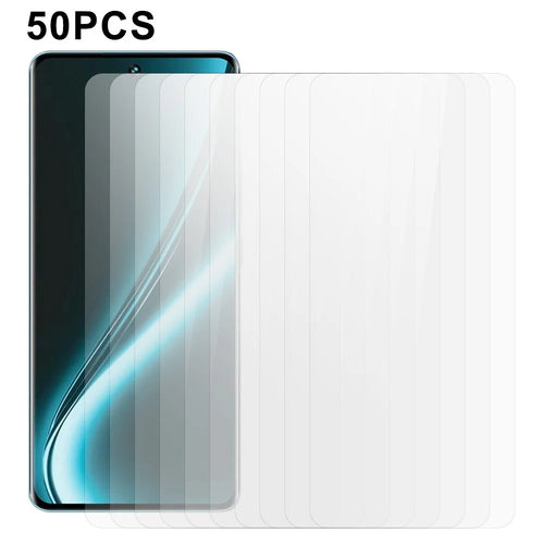 50Pcs Screen Protector for Realme Narzo 80 Pro 5G / 80x 5G / vivo iQOO Z10x 5G Full Glue Tempered Glass Clear Screen Film (No Package, with Wipes Set, Dust-absorber, Guide Sticker) - 1