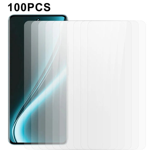 100Pcs Screen Protector for Realme Narzo 80 Pro 5G / 80x 5G / vivo iQOO Z10x 5G Anti-Scratch Tempered Glass Film (No Package, with Wipes Set, Dust-absorber, Guide Sticker) - 1