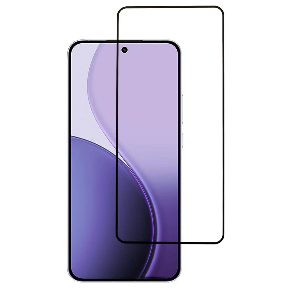 For Oppo Reno14 Pro 5G (Global) Screen Protector Silk Printing Full Glue Tempered Glass Screen Film - 1
