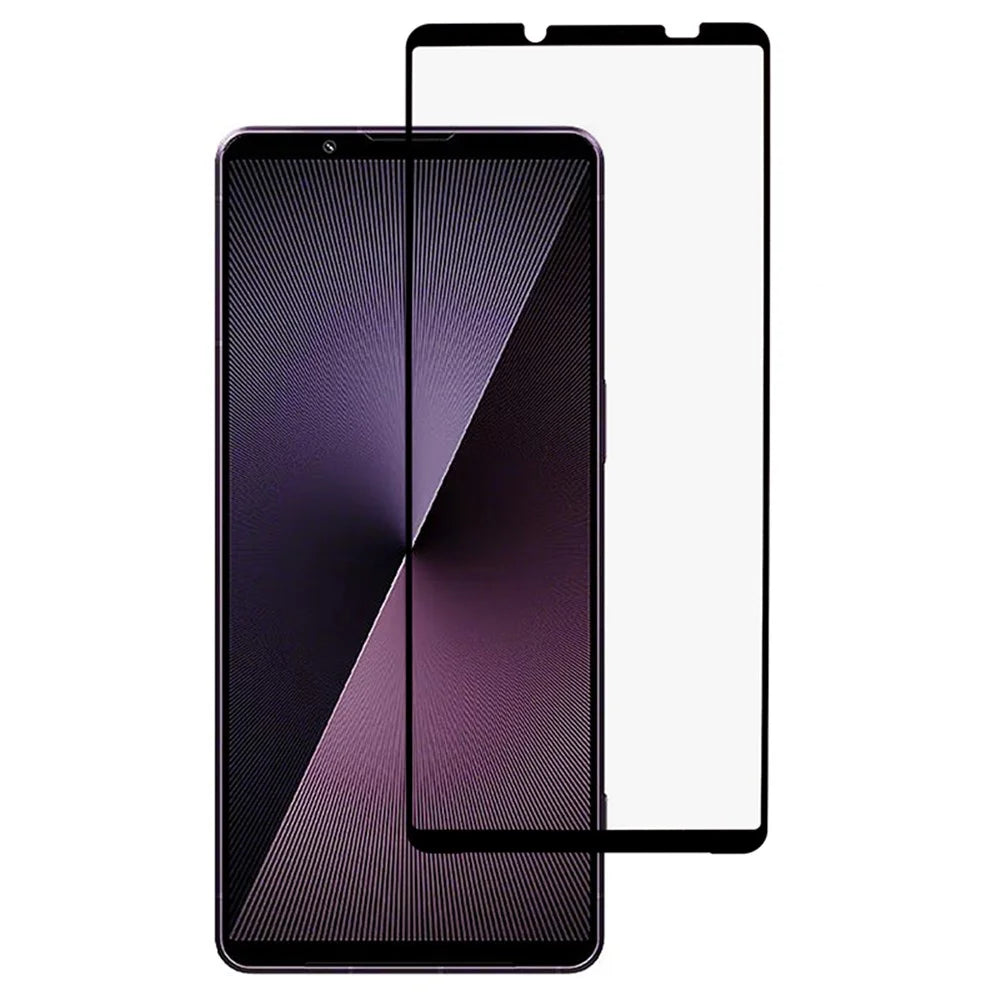 For Sony Xperia 1 VII Screen Protector Silk Printing Full Glue Tempered Glass Screen Film - 1