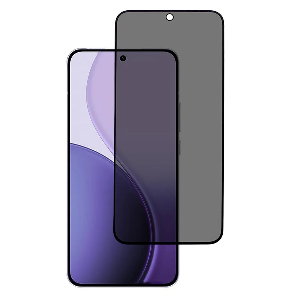 For Oppo Reno14 Pro 5G (Global) Anti-Peep Tempered Glass Full Covering Silk Printing Screen Protector - 1