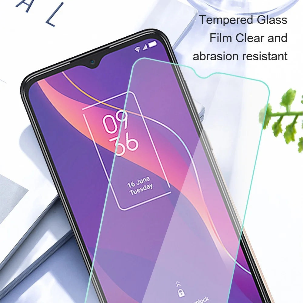 AMORUS For TCL 30E / 30 SE / 305 / 306 High Aluminum-silicon Glass Film 2.5D Arc Edge HD Clear Anti-explosion Screen Protector - 4