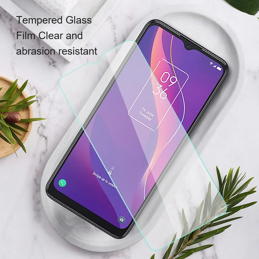 AMORUS For TCL 30E / 30 SE / 305 / 306 High Aluminum-silicon Glass Film 2.5D Arc Edge HD Clear Anti-explosion Screen Protector - 5