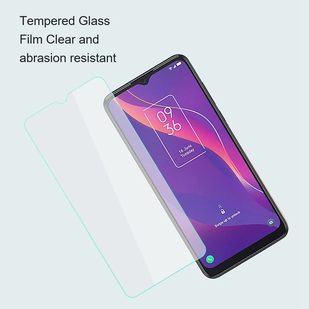 AMORUS For TCL 30E / 30 SE / 305 / 306 High Aluminum-silicon Glass Film 2.5D Arc Edge HD Clear Anti-explosion Screen Protector - 6