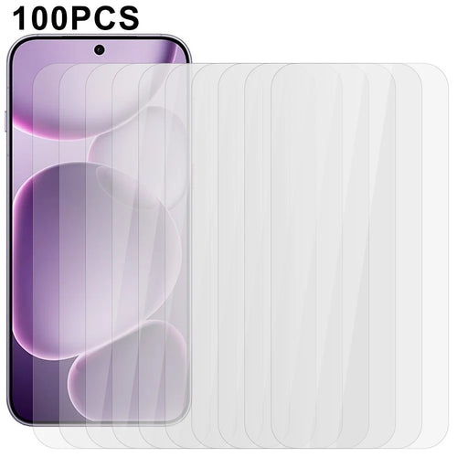 100Pcs For Oppo Find X8s+ 5G Screen Protector Anti-Scratch Tempered Glass Film (No Package, with Wipes Set, Dust-absorber, Guide Sticker) - 1