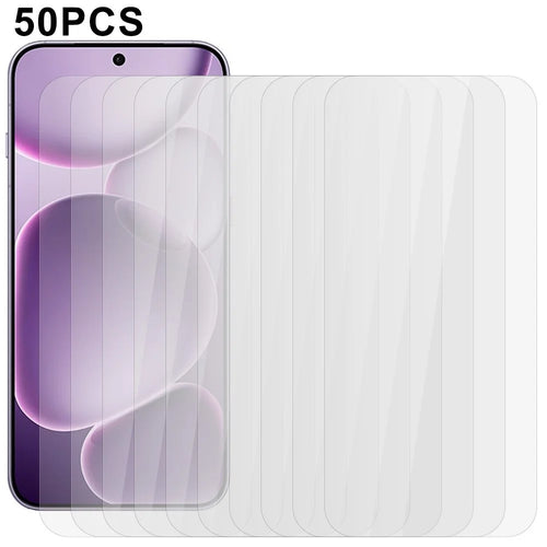50Pcs Oppo Find X8s+ 5G Screen Protector Full Glue Tempered Glass Clear Screen Film (No Package, with Wipes Set, Dust-absorber, Guide Sticker) - 1