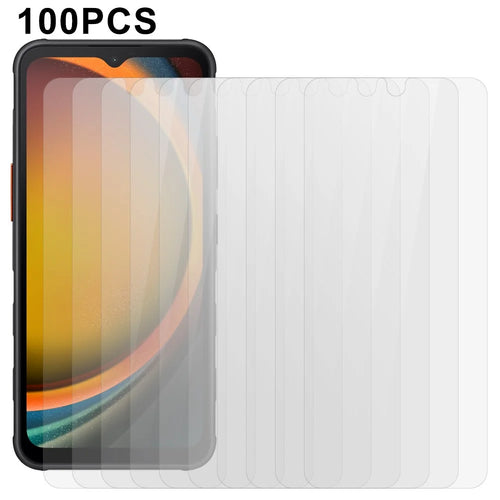 100Pcs For Samsung Galaxy Xcover7 / XCover7 Pro Screen Protector Anti-Scratch Tempered Glass Film (No Package, with Wipes Set, Dust-absorber, Guide Sticker) - 1