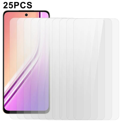 25Pcs Screen Protector For Realme P3x 5G / vivo V50 Lite 4G / 5G , Tempered Glass High Definition Film (No Package, with Wipes Set, Dust-absorber, Guide Sticker) - 1