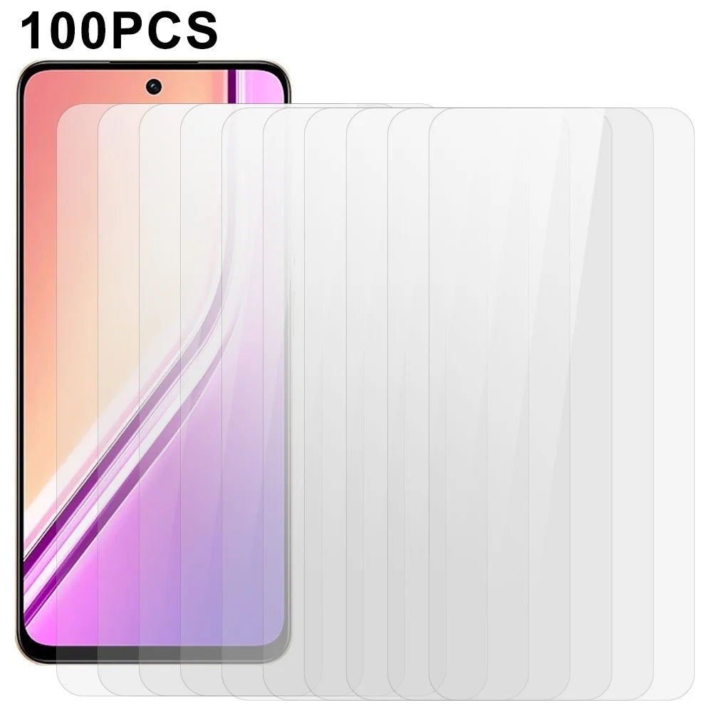 100Pcs Screen Protector For Realme P3x 5G / vivo V50 Lite 4G / 5G , Anti-Scratch Tempered Glass Film (No Package, with Wipes Set, Dust-absorber, Guide Sticker) - 1
