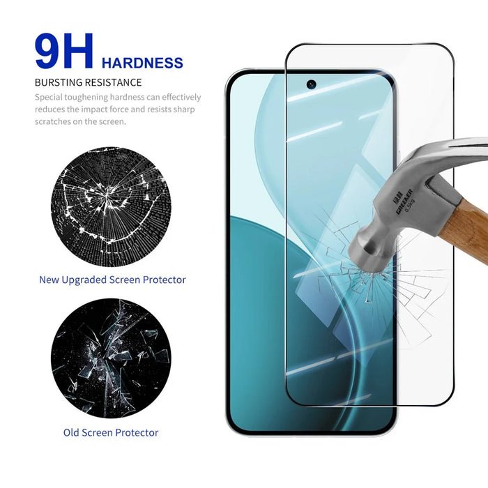 RURIHAI 10Pcs For Oppo Reno14 5G (Global) High Aluminium-Silicon Glass Film 0.26mm 2.5D Screen Protector - 3