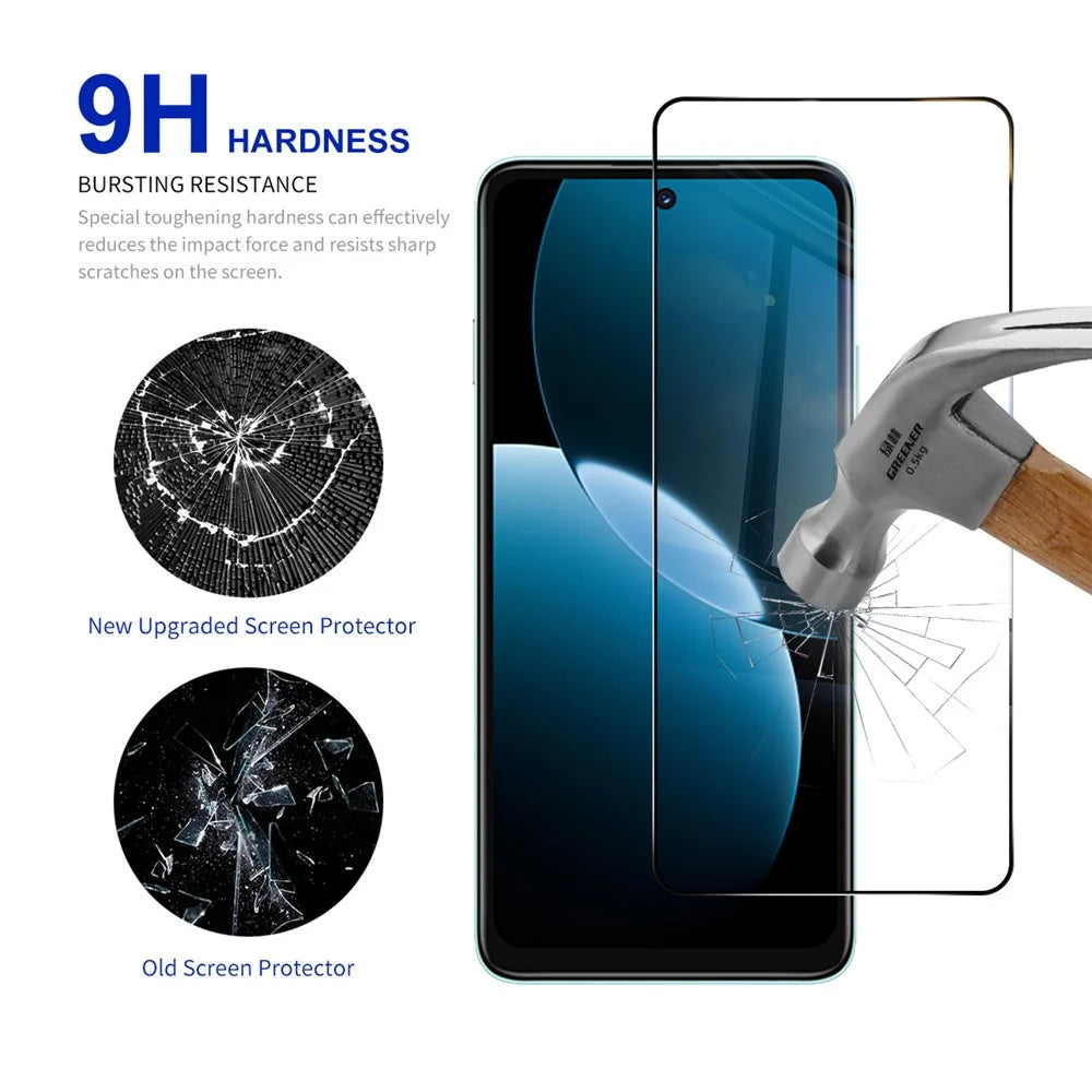 RURIHAI 10Pcs For Wiko Hi Enjoy 80 5G High Aluminium-Silicon Glass Film 0.26mm 2.5D Screen Protector - 3
