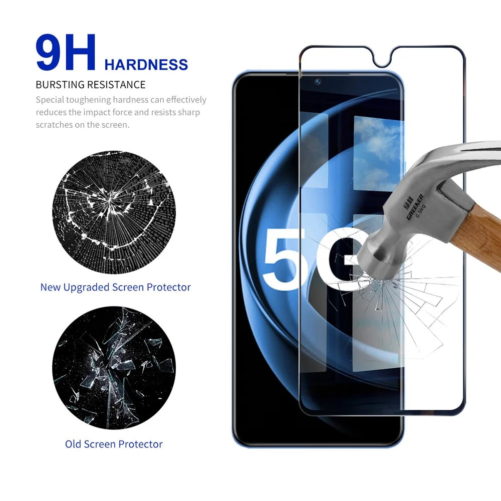 RURIHAI For Wiko Hi Enjoy 80S 5G  /  80 5G Screen Protector Secondary Hardening High Aluminium-Silicon Glass Film - 3