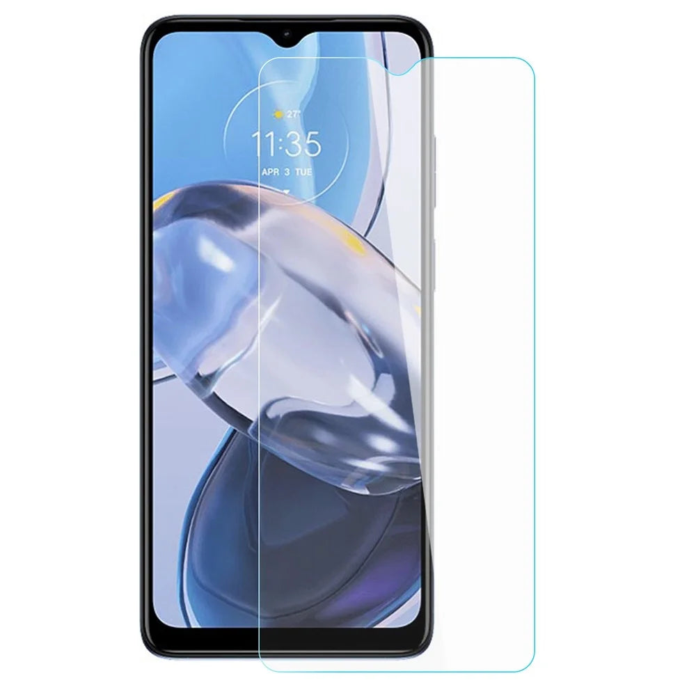 AMORUS For Motorola Moto E22 4G Anti-explosion Anti-fingerprint Film 2.5D Arc Edge 9H High Aluminum-silicon Glass Screen Protector - 1