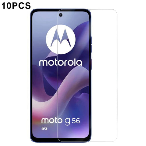 RURIHAI 10Pcs For Motorola Moto G56 5G Screen Protector 0.26mm 2.5D High Aluminium Silicon Glass Film - 1