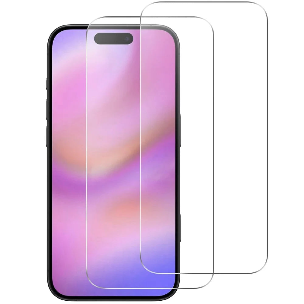 2Pcs For iPhone 17 Pro Max HD Clear Screen Protector Anti-Explosion 2.5D Arc Edge Tempered Glass Screen Film - 1