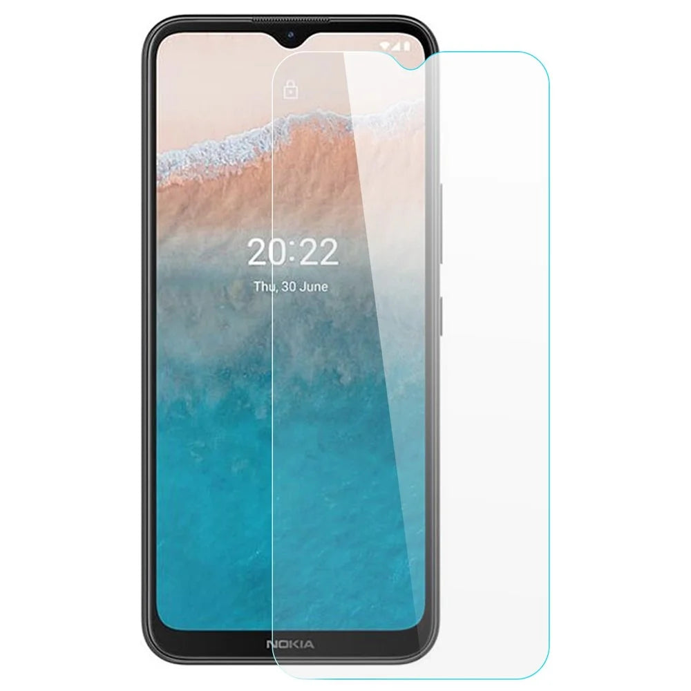 AMORUS For Nokia C21 Plus 4G 9H Hardness High Aluminum-silicon Glass Screen Protector 2.5D Arc Edge Anti-dust Protective Film - 1
