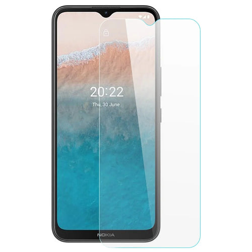 AMORUS For Nokia C21 Plus 4G 9H Hardness High Aluminum-silicon Glass Screen Protector 2.5D Arc Edge Anti-dust Protective Film - 1