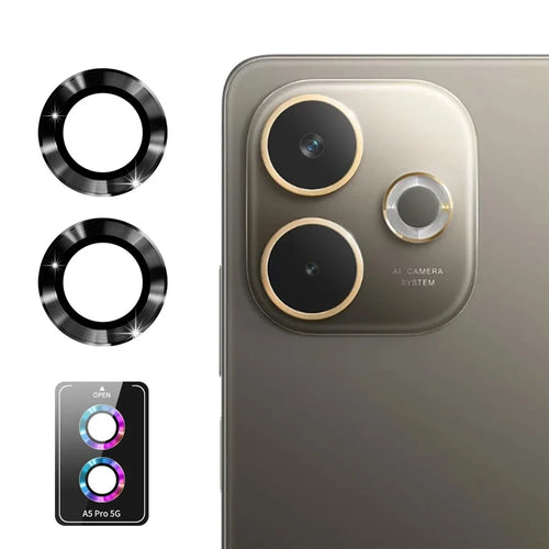 ENKAY HAT PRINCE For Oppo A5 Pro 5G (Global) / Oppo A5 Pro 4G (Global) Camera Lens Protector  Metal Ring Lens Film - Black - 1