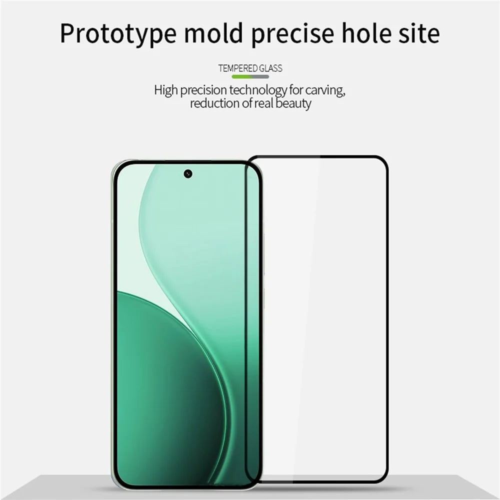 MOFI For Oppo Reno14 5G Screen Protector  9H Full Glue Full Coverage High Aluminum-Silicon Glass Film - Black - 3