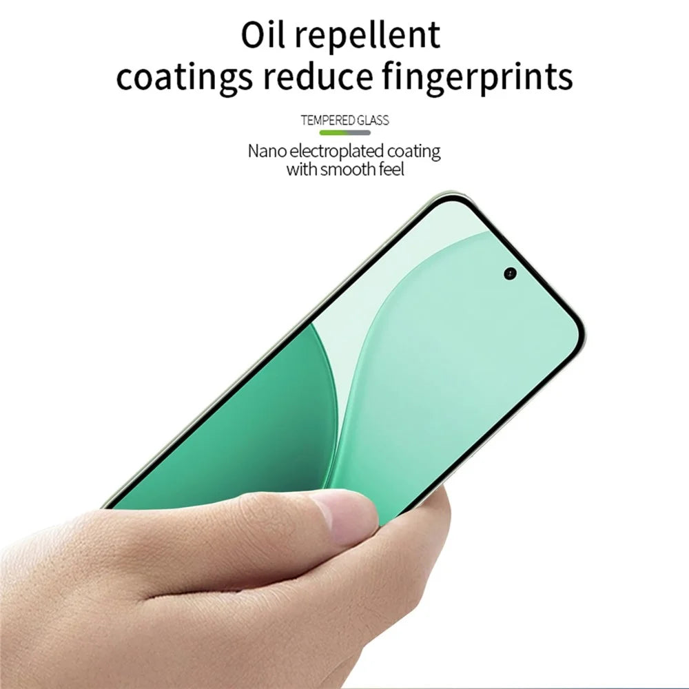 MOFI For Oppo Reno14 5G Screen Protector  9H Full Glue Full Coverage High Aluminum-Silicon Glass Film - Black - 4