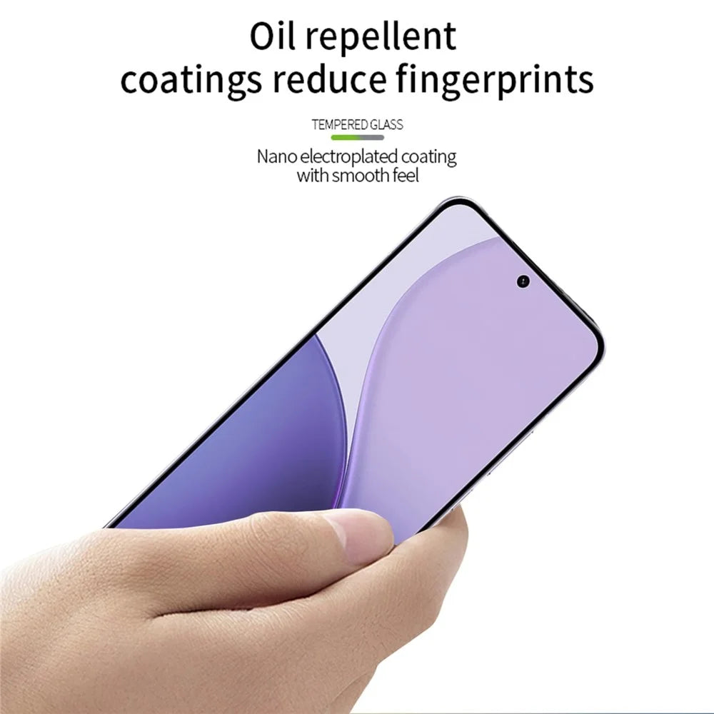 MOFI For Oppo Reno14 Pro 5G Screen Protector  9H Full Glue Full Coverage High Aluminum-Silicon Glass Film - Black - 4