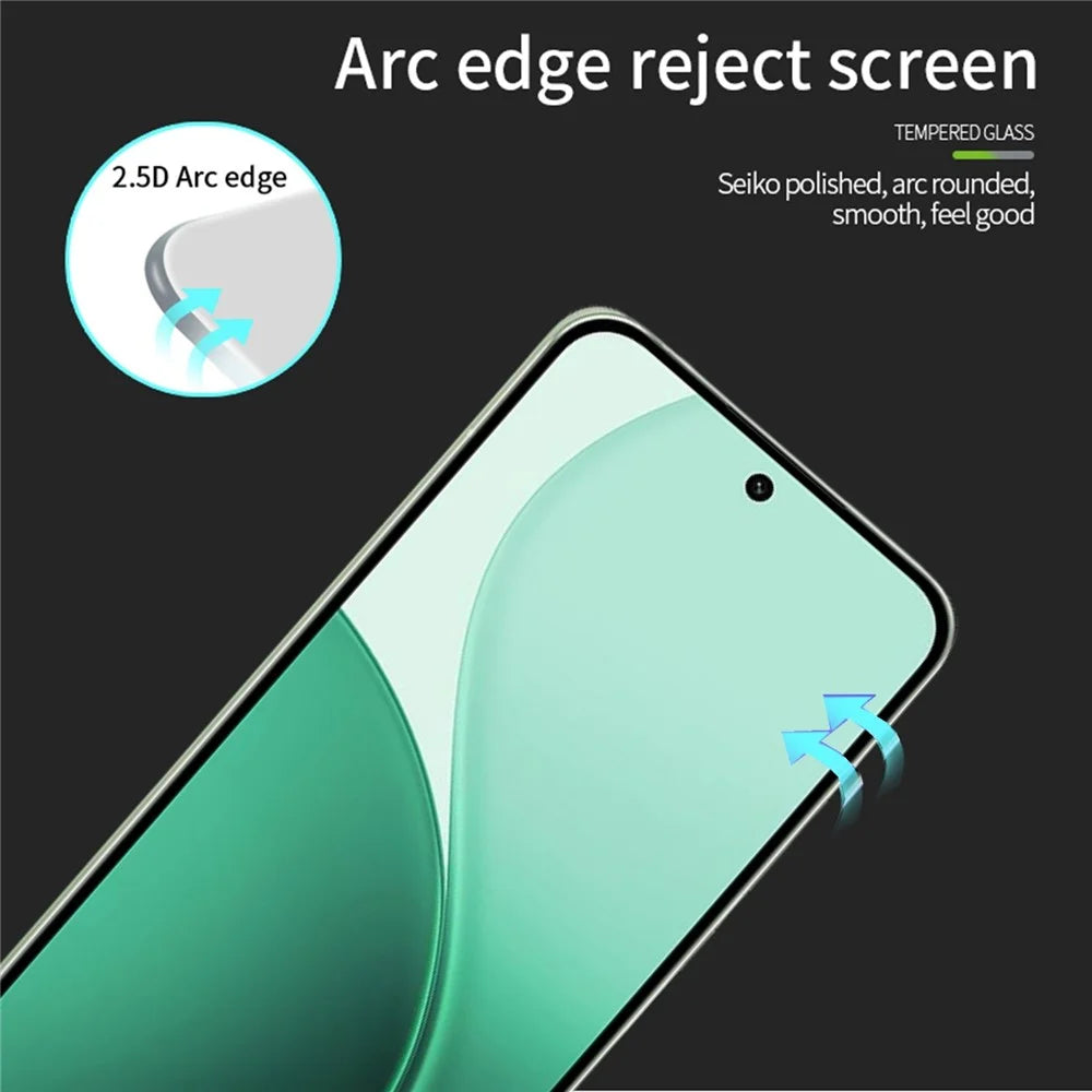 PINWUYO For Oppo Reno14 5G Tempered Glass Film  JK Series-2 9H Full Screen Protector - Black - 2