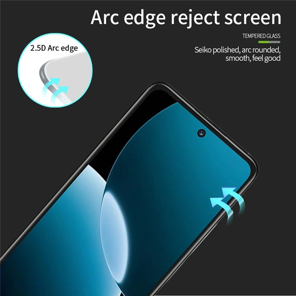 MOFI For Huawei Enjoy 80 Screen Protector  9H Full Glue Full Coverage High Aluminum-Silicon Glass Film - Black - 2