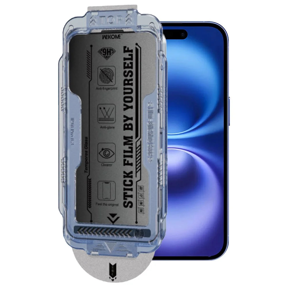 WEKOME WTP-118 For iPhone 16 Plus Screen Protector 6D Curved Ultra-Fine Edge Matte Privacy Tempered Glass Film - 1