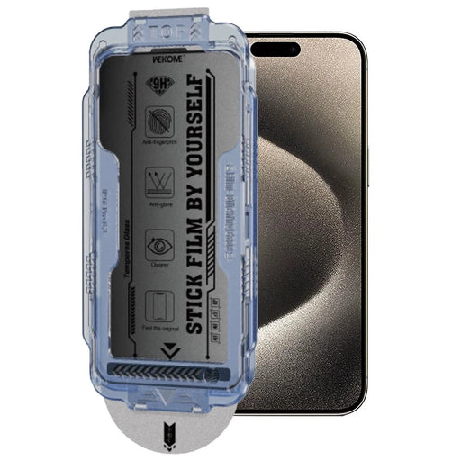 WEKOME WTP-118 For iPhone 15 Pro Max Screen Protector 6D Curved Ultra-Fine Edge Matte Privacy Tempered Glass Film - 1