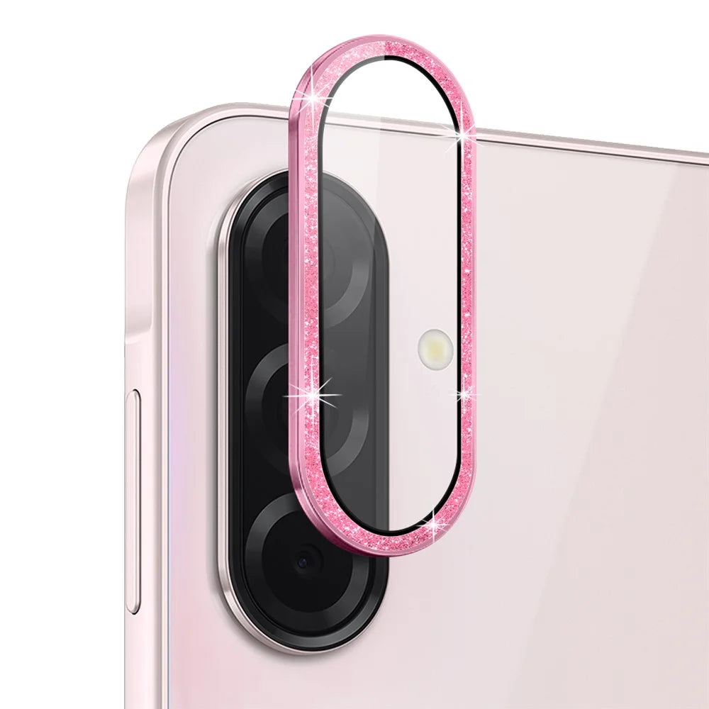 NORTHJO 1 Set For Samsung Galaxy A36 5G / A56 5G Camera Lens Film Tempered Glass+Metal Glitter Rear Lens Protector - Pink - 1