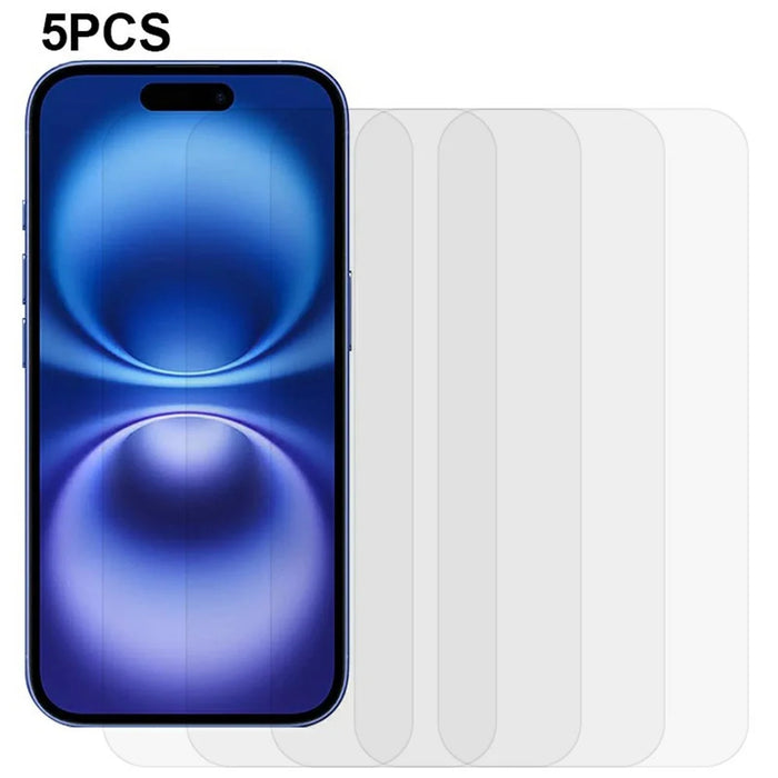 5Pcs For iPhone 17 Front Screen Protector 0.3mm 2.5D Tempered Glass Clear Film - 1