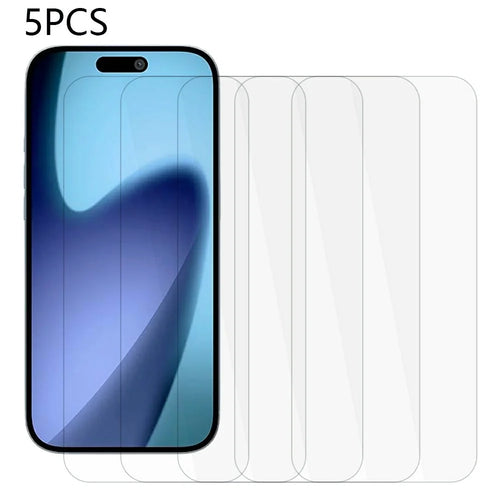 5Pcs For iPhone Air Front Screen Protector 0.3mm 2.5D Tempered Glass Clear Film - 1