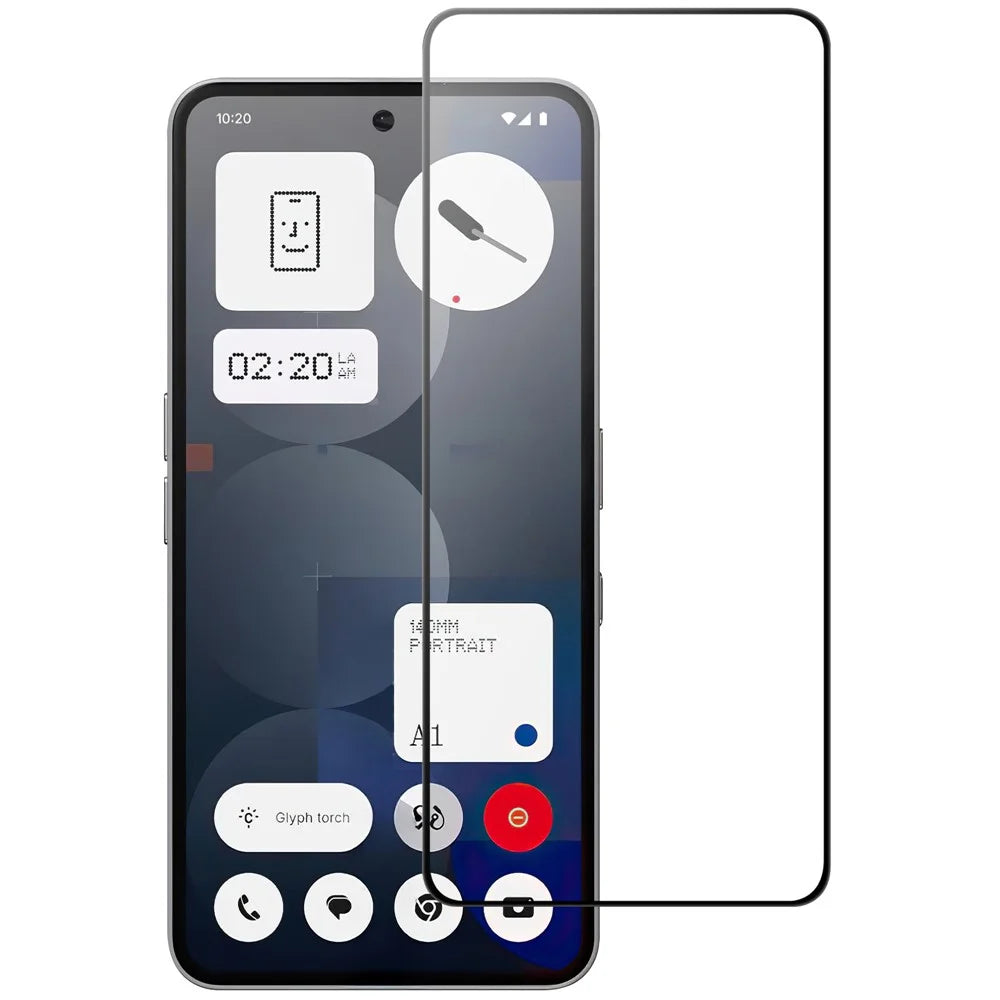 For Nothing Phone (3a) AGC Tempered Glass with Black Edge Full Glue Full Coverage Screen Protector - 1
